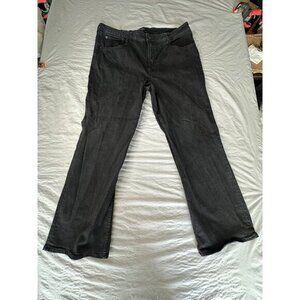 Free Assembly Womens Black Jeans 24 straight leg denim cotton button zipper‎